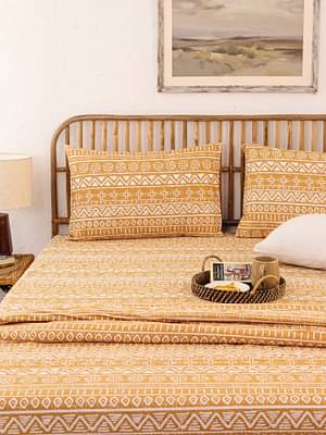 House This Kullu Patti Bed Set (Ddh) (Yellow) image